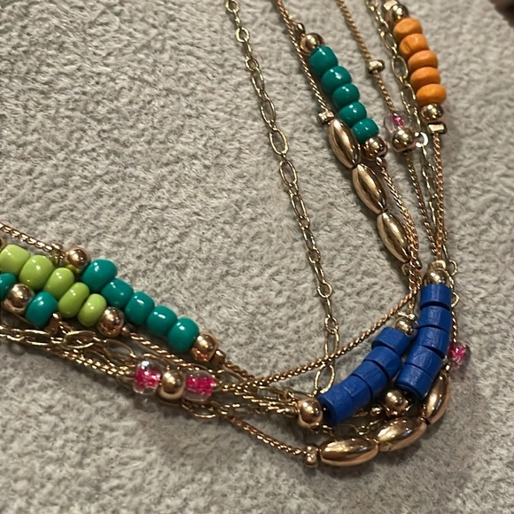 Colorful Beaded Necklace 32” - Picture 5 of 8